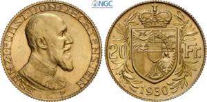 Liechtenstein, Franz I (1929-1938), 20 ... 