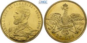 Romania, Carol I (1866-1914), 25 Lei 1906, ... 