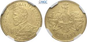 Romania, Carol I (1866-1914), 12,5 Lei 1906, ... 