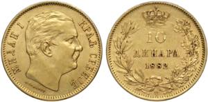 Serbia, Milan Obrenovich IV (1868-1889), 10 ... 