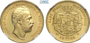 Sweden, Carl XV Adolf (1859-1872), Ducat ... 