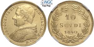 Bologna, Gregorio XVI (1831-1846), 10 Scudi ... 