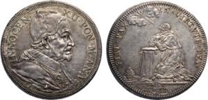 Roma, Innocenzo XII (1691-1700), 1/2 Piastra ... 