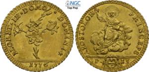 Roma, Pio VI (1775-1799), 1/2 Doppia romana ... 