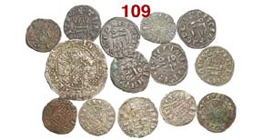 Crociati - Lotto di 14 monete, 11 Denari 2 ... 