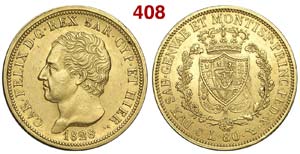 Savoia - Carlo Felice - 80 Lire 1828 P ... 