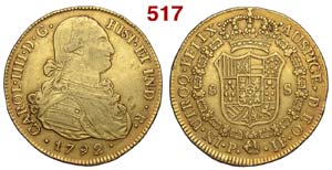 Colombia - Charles IV - 8 Escudos 1792 P JF ... 