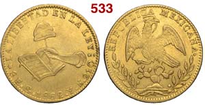 Mexico - Guanajuato - 8 Escudos 1862 Go-YE - ... 