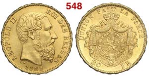 Belgium - Leopold II - 20 Francs 1882 - AU ... 