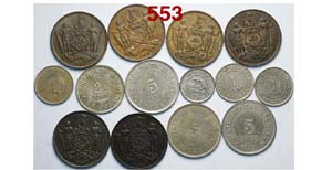 British North Borneo - Lotto di 14 monete, ... 