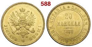 Finland - Alexander II - 20 Markkaa 1879 - ... 