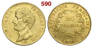 France - Napoleon Premier Consul - 20 Francs ... 