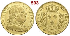 France - Louis XVIII - 20 Francs 1815 R - ... 
