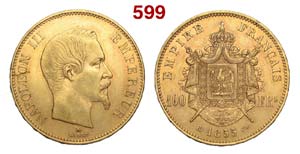 France - Napoleon III - 100 Francs 1855 BB - ... 
