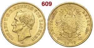 Germany - Saxony-Albertine - 20 Mark 1873 E ... 