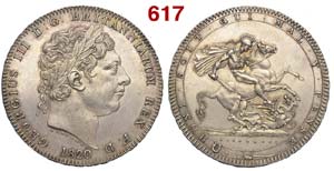Great Britain - George III - Crown 1820 - AG ... 