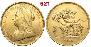 Great Britain - Victoria - 5 Pounds 1893 - ... 