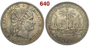 Haiti - Republic - Gourde 1882 - AG g. 25,00 ... 