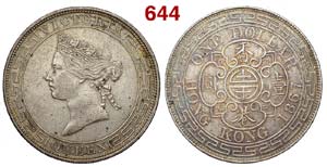 Hong Kong - Victoria - Dollar 1867 - AG mm ... 