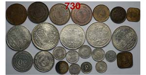 Straits Settlements - Lotto di 24 monete ... 