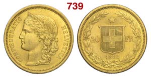 Switzerland - Conferedation - 20 Francs 1883 ... 