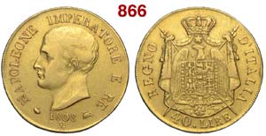 Milano - Napoleone I - 40 Lire 1808 I Tipo - ... 