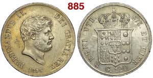 Napoli - Francesco II - Piastra 1856 - AG mm ... 
