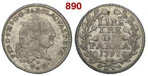 Parma – Ferdinando di Borbone - 3 Lire ... 