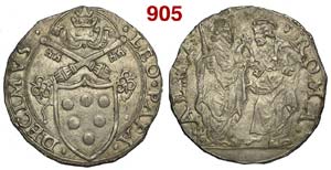 Roma - Leone X (1513-1521) - Grosso - Munt. ... 