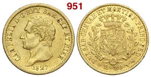 Savoia - Carlo Felice - 20 Lire 1827 Torino ... 