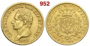 Savoia - Carlo Felice - 20 Lire 1827 Torino ... 