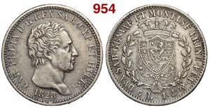 Savoia - Carlo Felice - Lira 1828 Genova - ... 