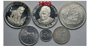 Biafra (4) Niger (2) lotto di 6 monete ... 