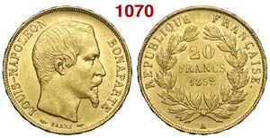 France - Second Republic - 20 Francs 1852 A ... 