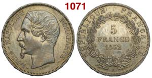 France - Second Republic - 5 Francs 1852 A - ... 