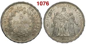 France - Third Republic - 5 Francs 1873 A - ... 
