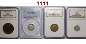 Great Britain - lotto 4 monete in slab: - 4 ... 