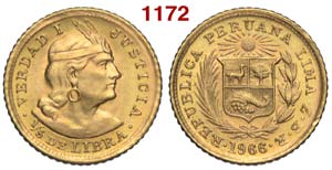 Peru - Republic - 1/5 Libra 1966 - AU mm ... 