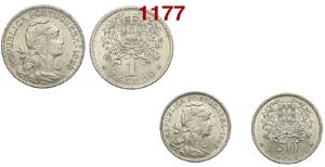 Portugal - Lotto di 2 monete : - Escudo 1929 ... 