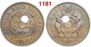 Rhodesia & Nyasaland - Elizabeth II - Penny ... 