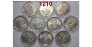 United States - Lotto 10 monete Morgan ... 