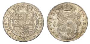 Napoli - Carlo II - Tarì 1686 - Ag mm 27 g ... 