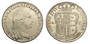 Napoli - Ferdinando IV - Piastra 1795 - Ag ... 