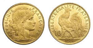 France - 10 Francs 1901 - Au mm 19 - SPL+
