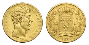 France - Charles X - 20 Francs 1828 A - Au ... 