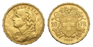 Switzerland - 20 Francs 1916 - Non Comune Au ... 