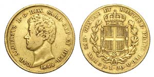 Savoia - Carlo Alberto - 20 Lire 1842 Genova ... 