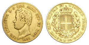 Savoia - Carlo Alberto - 20 Lire 1831 Genova ... 