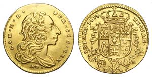 Napoli - Carlo di Borbone - 2 Ducati 1754 - ... 