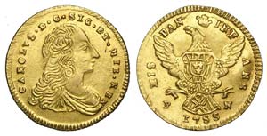 Palermo - Carlo di Borbone - Doppia Oncia ... 